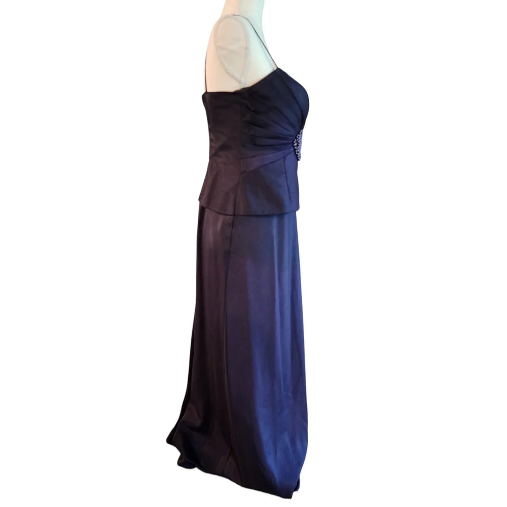 Jessica Howard Formal Evening Gown Dress & Jacket Women's 6 Eggplant Purple - Picture 4 of 16